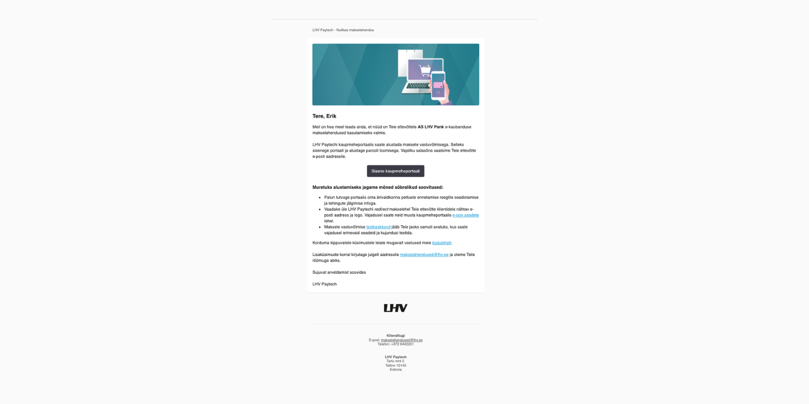 Everypay e-mail example
