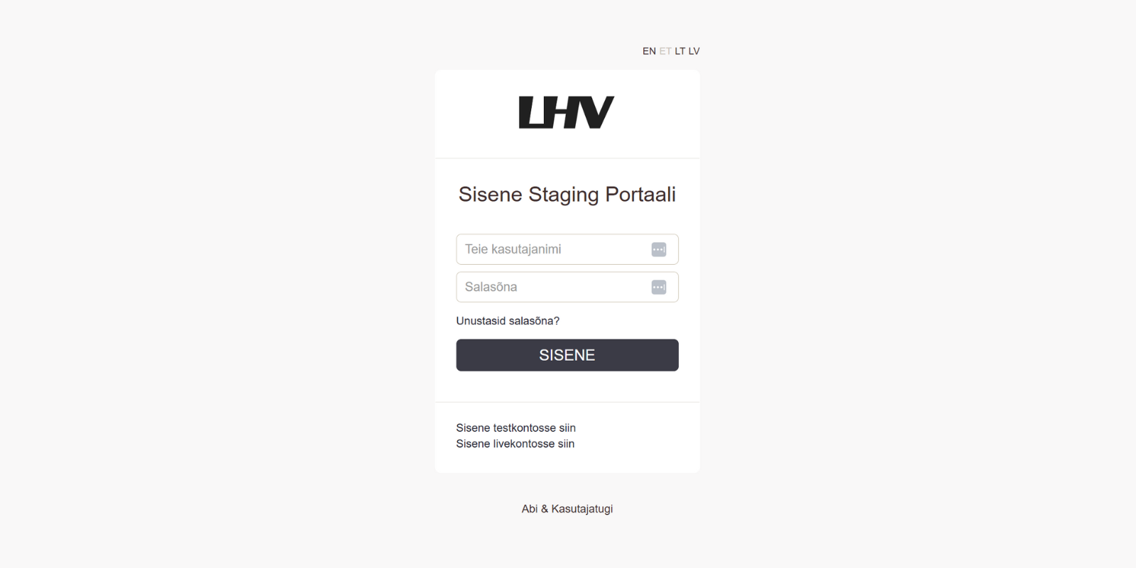 Everypay login view